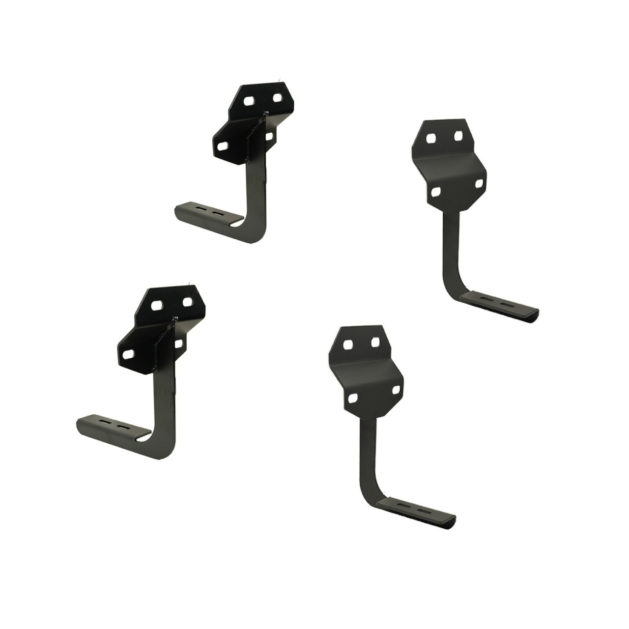 Raptor Series HD WorkStep Running Boards Black Textured Aluminum - Part# 2456-0300BT — application image