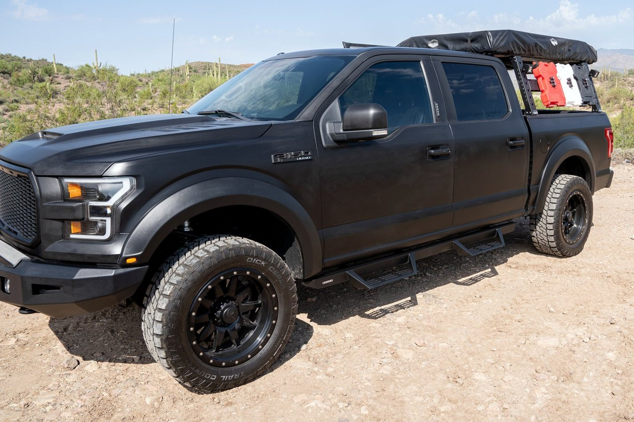 Magnum RT Gen 2 Drop Steps Black Textured Alloy Steel - Part# GTS14CH — side view