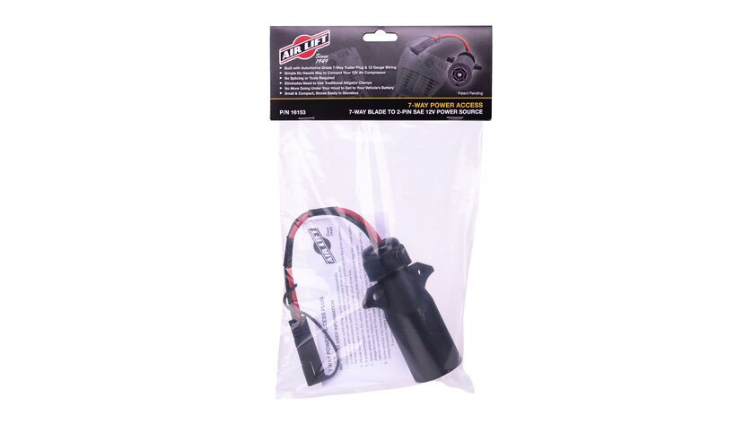 Upgrade or convert your current air compressor with Air Lift’s 7-Way Adaptor. — rear view