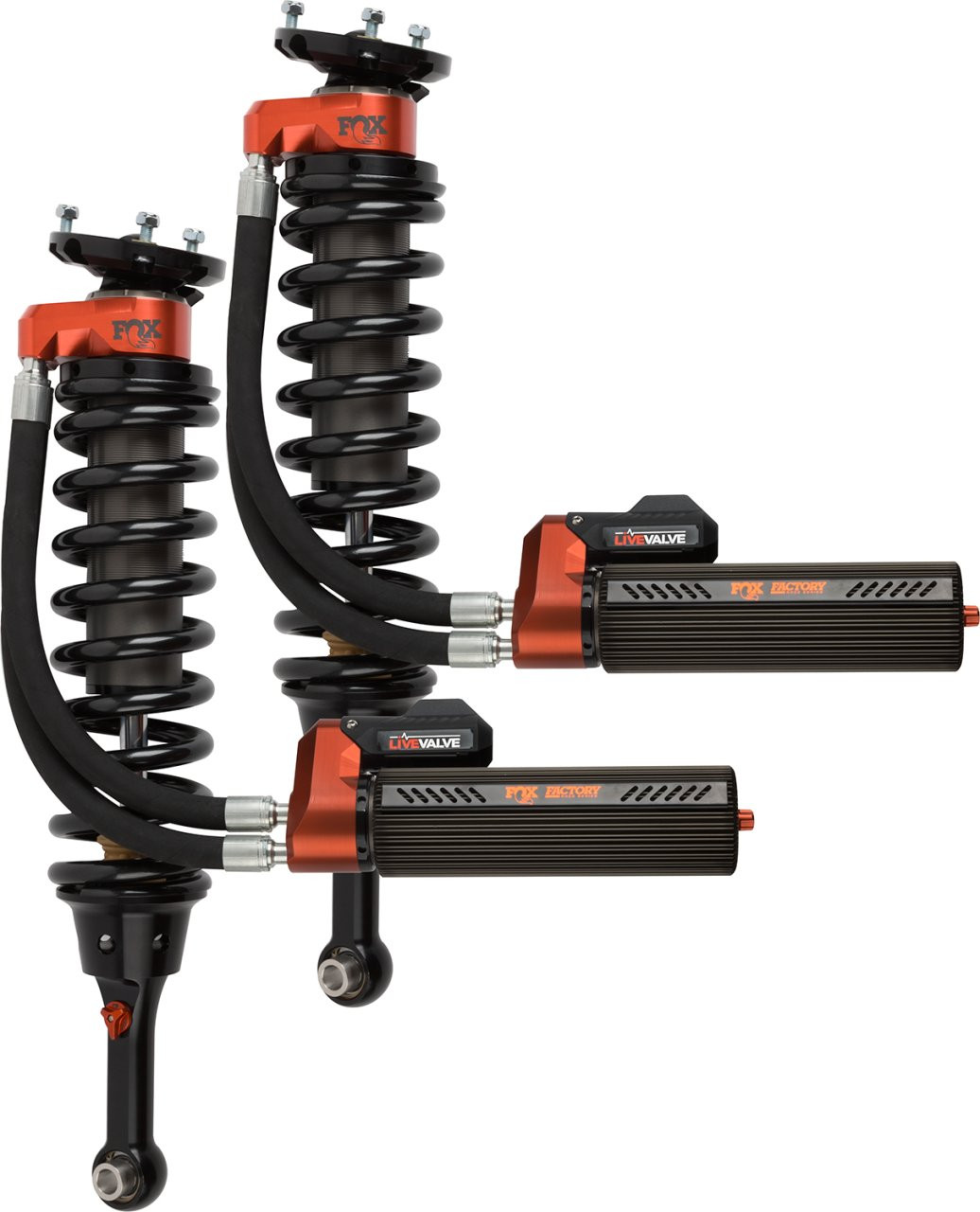 FACTORY RACE SERIES 3.0 LIVE VALVE INTERNAL BYPASS COIL-OVER (PAIR) - ADJUSTABLE — front view