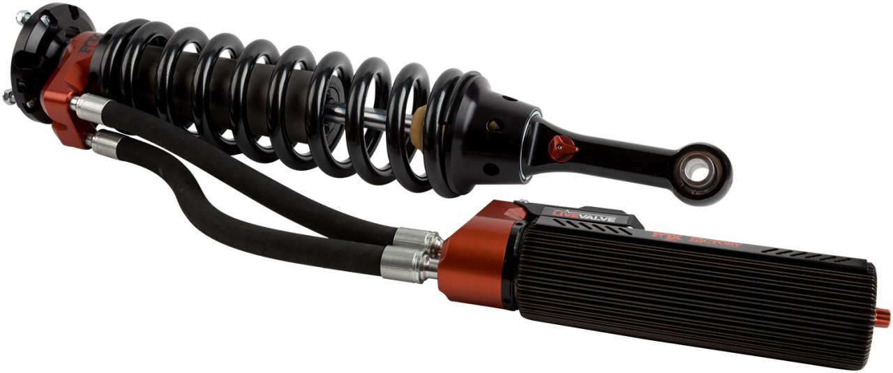 FACTORY RACE SERIES 3.0 LIVE VALVE INTERNAL BYPASS COIL-OVER (PAIR) - ADJUSTABLE — angled view