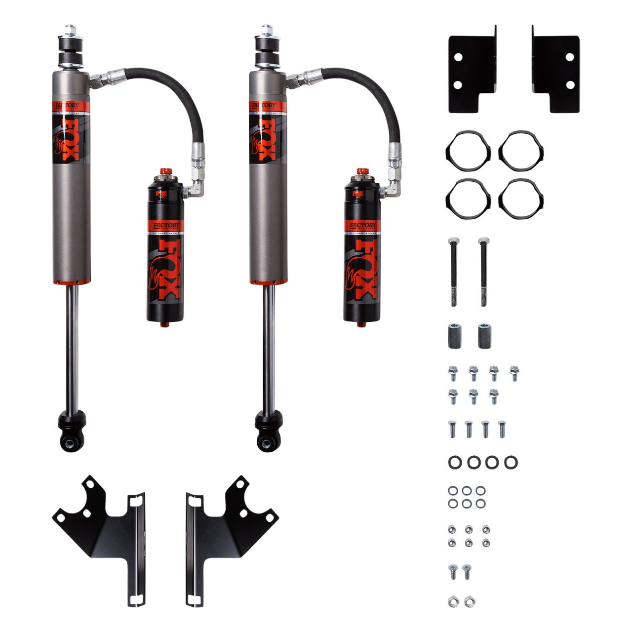FACTORY RACE SERIES 2.5 INTERNAL BYPASS RESERVOIR SHOCK (PAIR) - ADJUSTABLE (883-26-109) — front view
