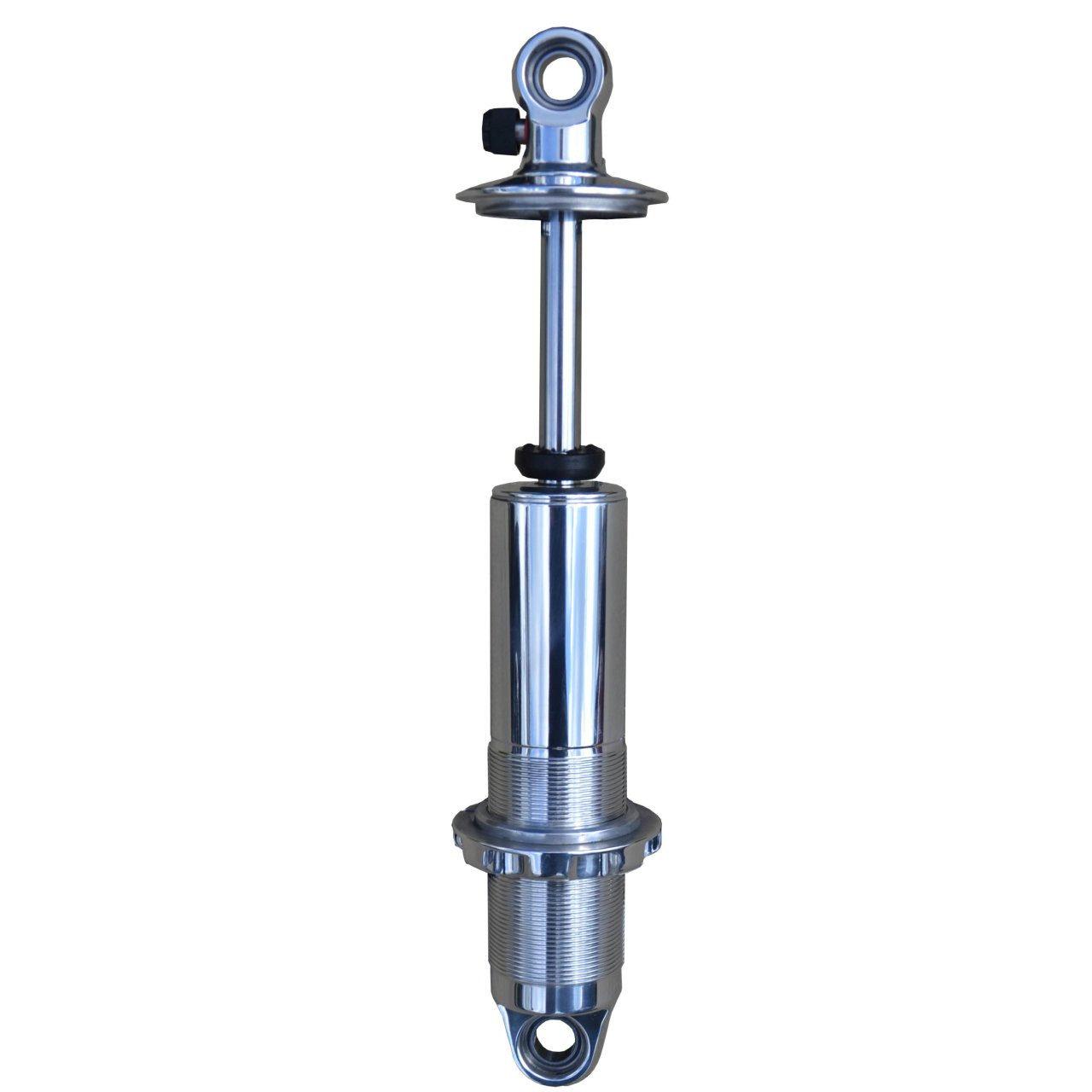 Polished HQ Coil-Over shock with 5.2" stroke and 1.7" eye mount, universal. — primary image