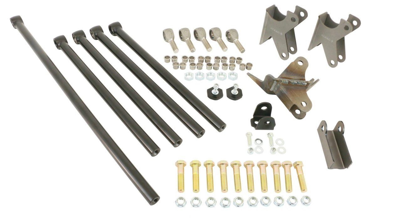 Parallel Four Link , Universal Weld-in with black powder coated bars.