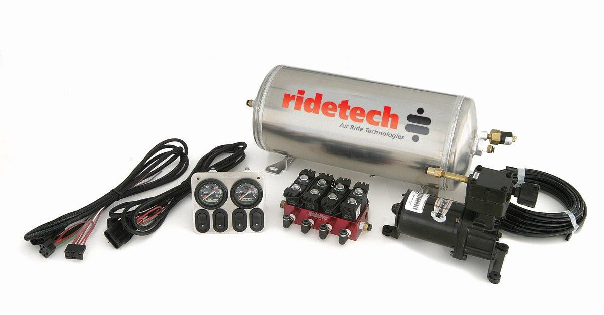 RidePro Analog 4 way air suspension control system with 3 gallon tank. — primary image