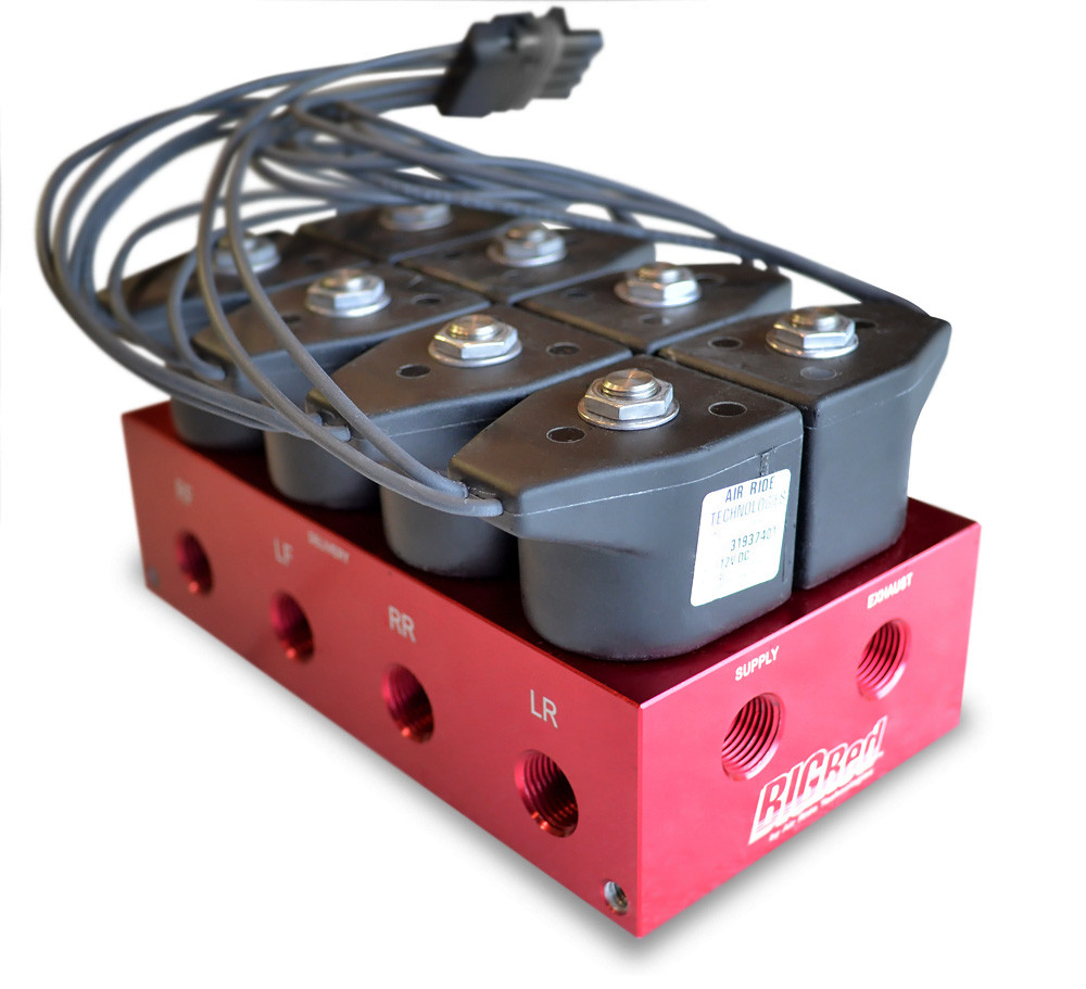 BigRed Analog 4 way air suspension control system with 5 gallon tank.