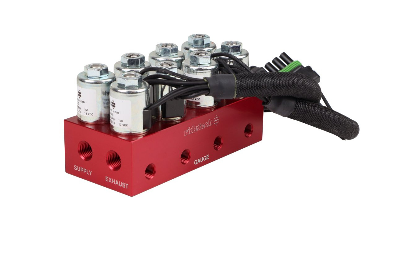 RidePro 4-Way valve with 1/4" NPT ports.