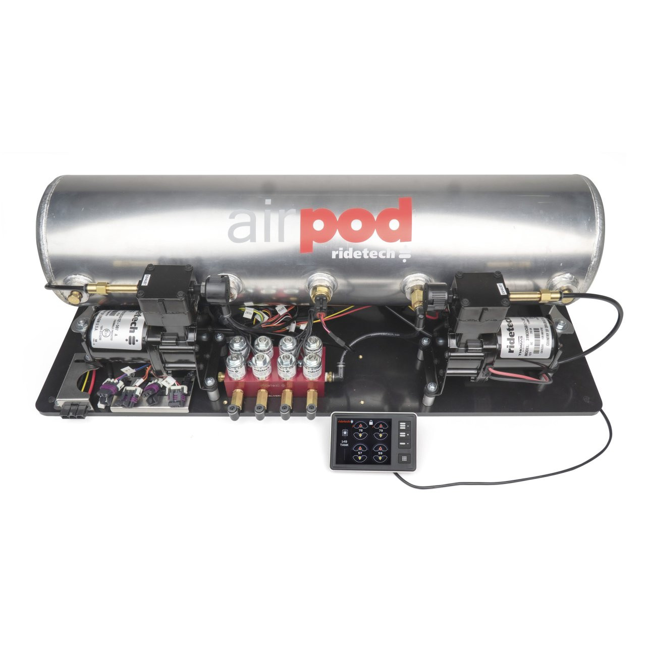 5 Gallon AirPod with RidePro E5 air suspension controller. — primary image