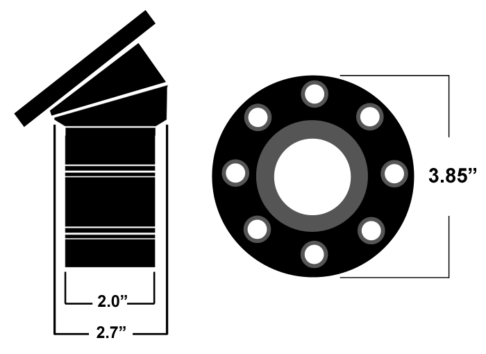 Billet aluminum gas cap for 1967-1968 Camaro, locking, anodized Silver.