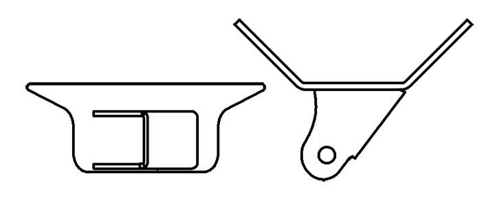 Tri link right frame bracket assembly, uncoated.