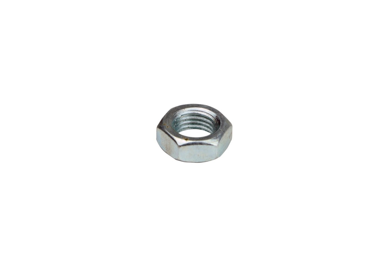 Thin jam nut, 3/8-24, zinc plate. Used on Ridetech smooth body shock stem. — primary image