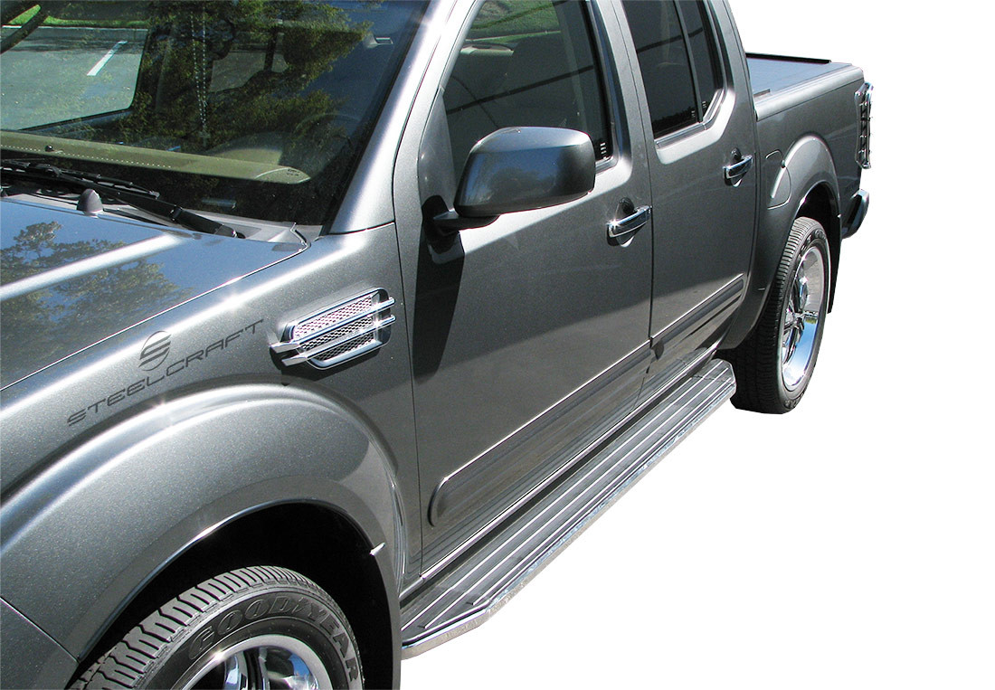 STX100 Running Boards - Black/Stainless Trim (140950) — primary image