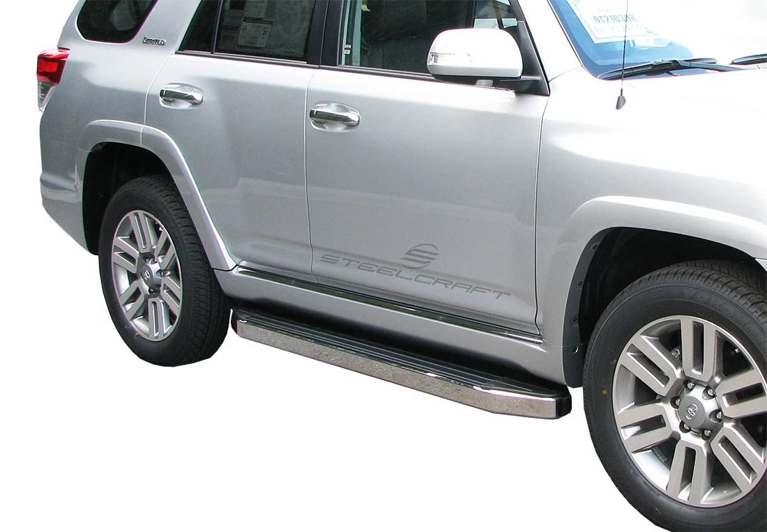 STX100 Running Boards - Black/Stainless Trim (133800) — primary image