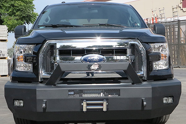 Elevation Bullnose Front Bumper - Black (70-11410) — primary image