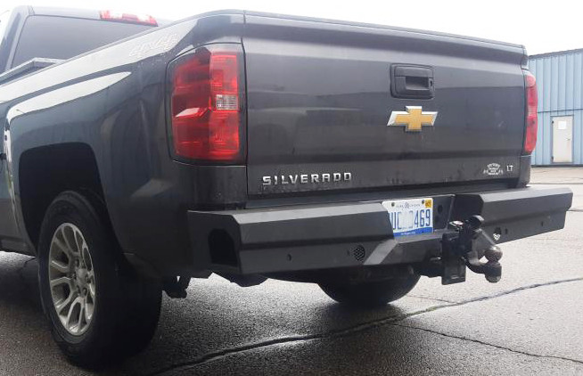 Elevation Rear Bumper - Fine Textured Black (65-20420) — primary image