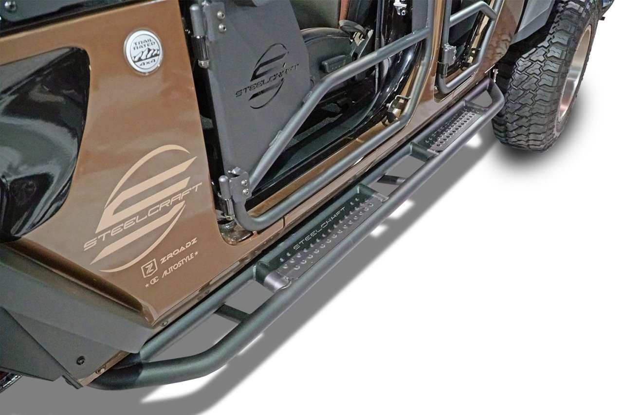 Rocker Armor Steps - Fine Textured Black (80-22343T) — primary image