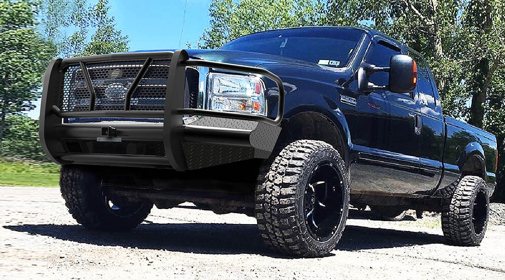 HD Front Bumper Replacements - Black (HD11300R)
