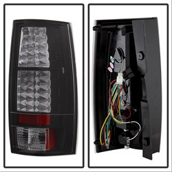 LED Tail Lights - Black (5002136) — angled view