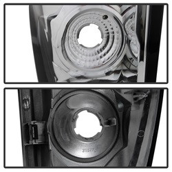 Euro Style Tail Lights - Chrome — angled view