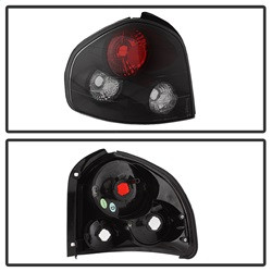 Euro Style Tail Lights - Black (5005359) — angled view