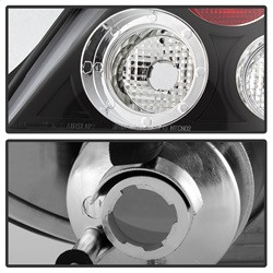 Euro Style Tail Lights - Black (5005434) — angled view