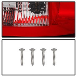 LED Tail Lights - Red Clear (5002570) — angled view