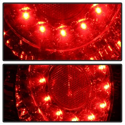 LED Tail Lights - Red Clear — angled view