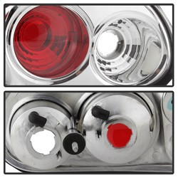 Euro Style Tail Lights - Chrome (5001207) — angled view