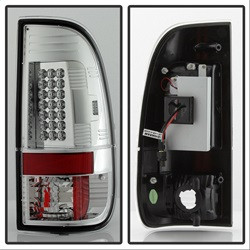 LED Tail Lights - Chrome (5003478) — angled view