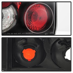 Euro Style Tail Lights - Black (5007407) — angled view