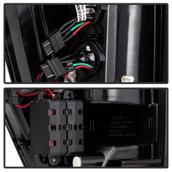 LED Tail Lights - Black (5001061) — angled view