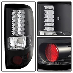 LED Tail Lights - Black (5003249) — angled view