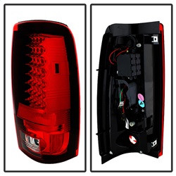 LED Tail Lights - Red Clear (5001740) — angled view