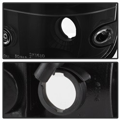 Euro Style Tail Lights - Black (5007988) — angled view