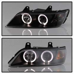Projector Headlights - LED Halo - Black (5009081) — angled view