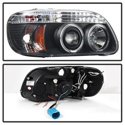 Projector Headlights - LED Halo - Black (5010131) — angled view