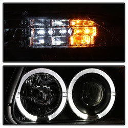 Projector Headlights - LED Halo - Black (5010131) — angled view