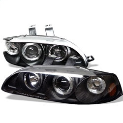 Projector Headlights - LED Halo - Amber Reflector - Black (5010841) — primary image
