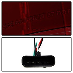 LED Tail Lights - Red Smoke (5001382) — angled view
