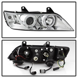 Projector Headlights - LED Halo - Chrome (5009098) — angled view