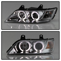Projector Headlights - LED Halo - Chrome (5009098) — angled view