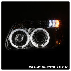 Projector Headlights - LED Halo - Chrome (5010148) — angled view