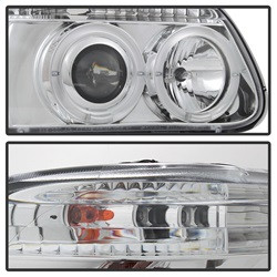 Projector Headlights - LED Halo - Chrome (5010148) — angled view