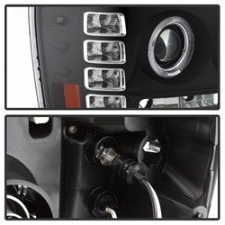 Projector Headlights - LED Halo - Black (5010605) — angled view