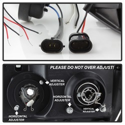 Projector Headlights - LED Halo - Black (5010605) — angled view