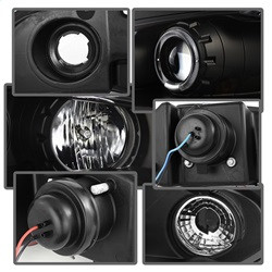 Projector Headlights - LED Halo - Black (5011473) — angled view