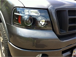 Projector Headlights - Version 2 - LED Halo - Black — installed view