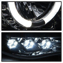 Projector Headlights - LED Halo - Chrome (5009982) — angled view