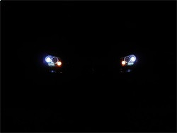 Projector Headlights - LED Halo - Chrome (5009746) — angled view
