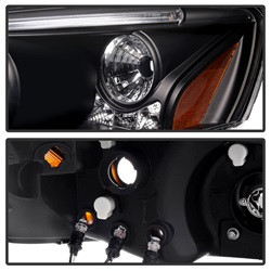 Projector Headlights - LED Halo - Black (5011596) — angled view